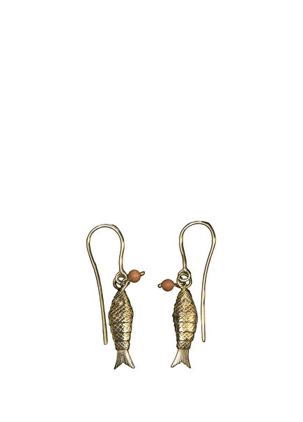 Fish Diamonds Women's Gold Earrings